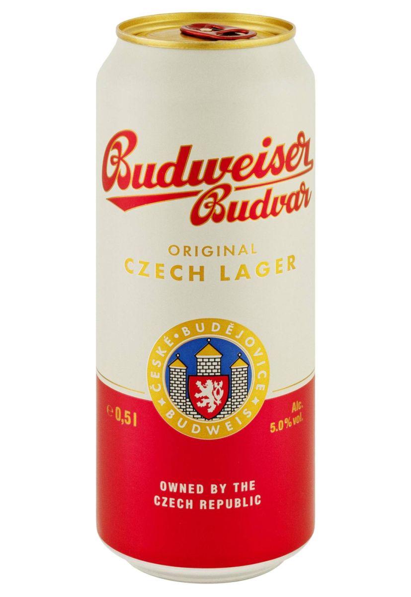 Пиво Budweiser Budvar світле з/б 0.5 л
