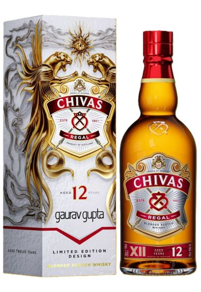 Віскі Chivas Regal 12 років LE Gaurav Gupta в коробці 40% 0.7 л