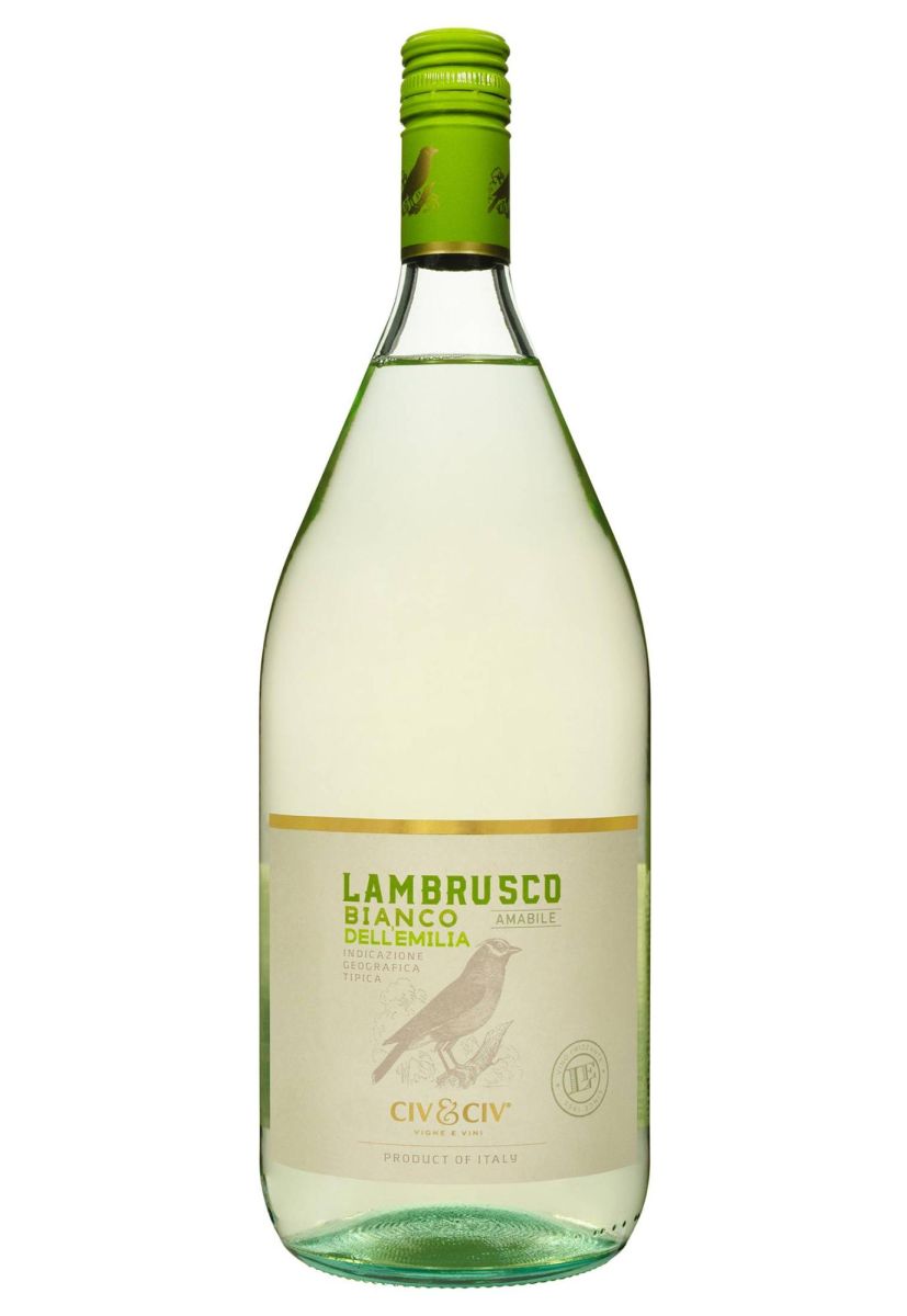 Вино ігристе Civ&Civ Lambrusco dell'emilia Bianco Amabile 1.5 л