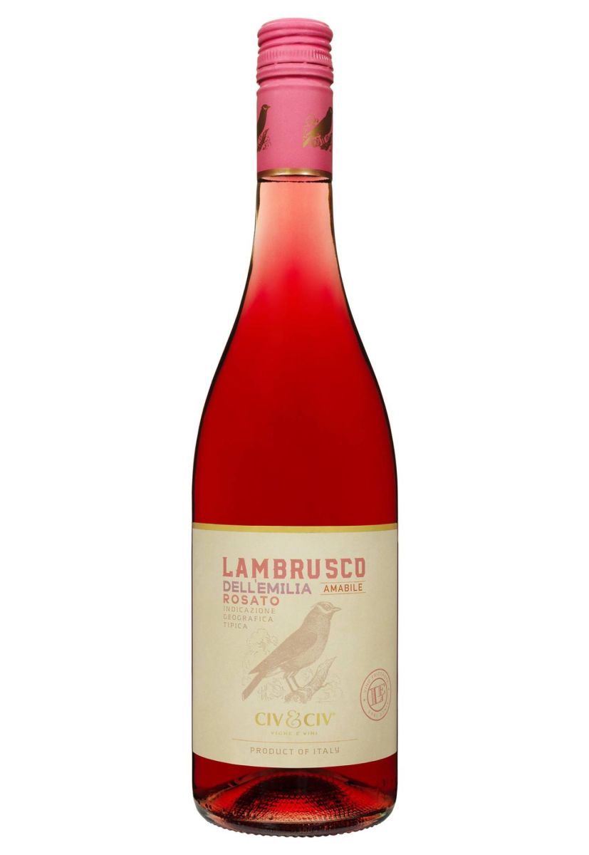 Вино игристое Civ&Civ Lambrusco dell'emilia Rosato Amabile 0.75 л