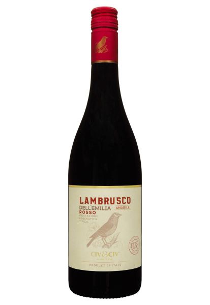 Вино игристое Civ&Civ Lambrusco dell'emilia Rosso Amabile 0.75 л