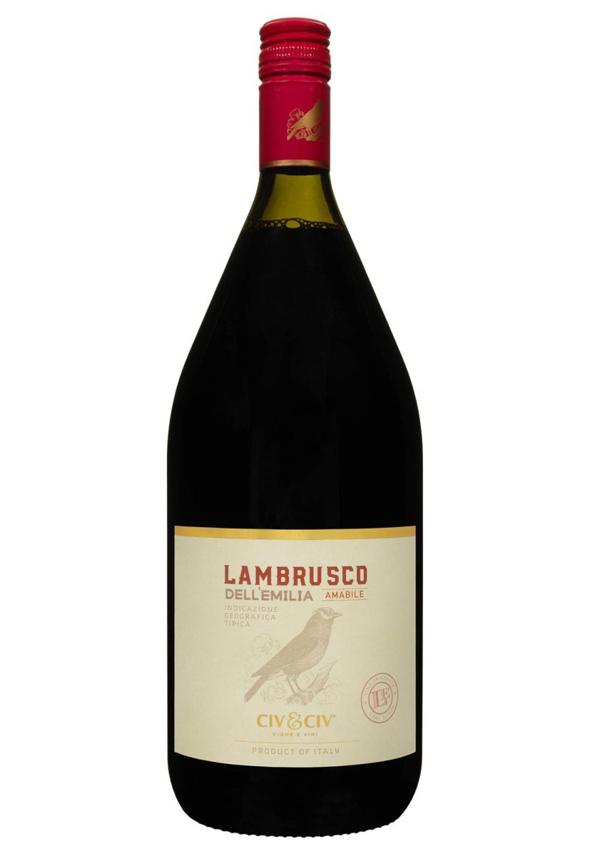 Вино игристое Civ&Civ Lambrusco dell'emilia Rosso Amabile 1.5 л