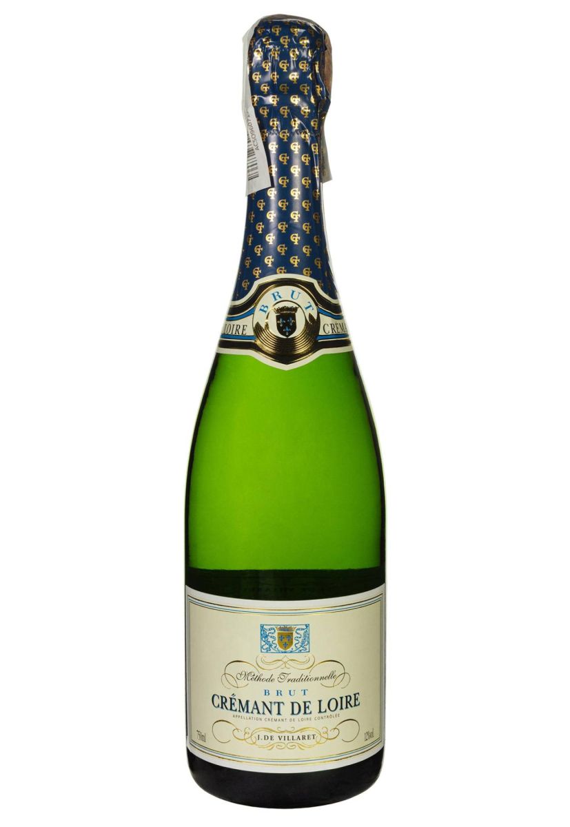 Вино ігристе J.De Villaret Cremant de Loire Brut 0.75 л
