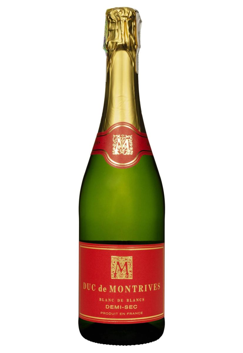 Вино ігристе Duc de Montrives Blanc de Blancs Demi-Sec Біле Напівсухе 0.75 л