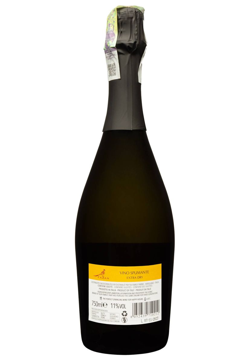 Вино игристое Fazan Vino Spumante Extra Dry 0.75 л