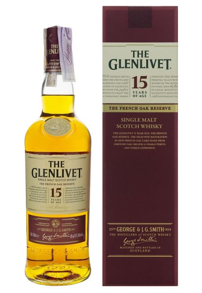 Виски The Glenlivet 15 y.o. в коробке 40% 0.7 л