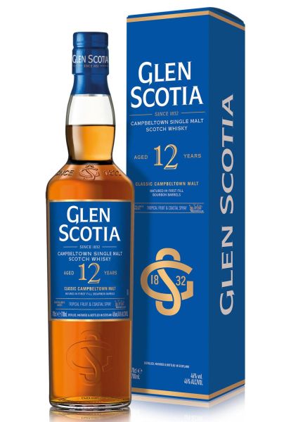 Віскі Glen Scotia 12 років у коробці 0.7 л