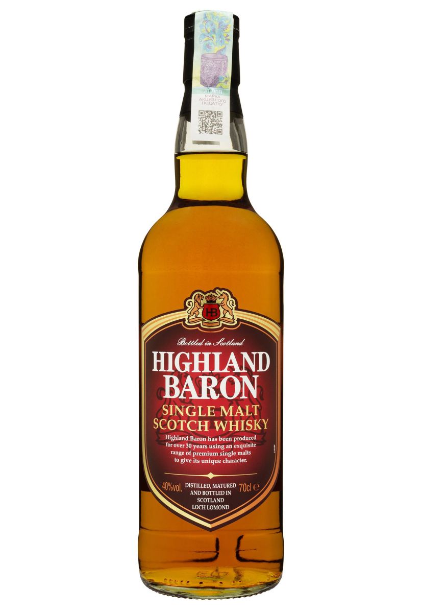 Віскі Highland Baron Single Malt Scotch в коробці 0.7 л
