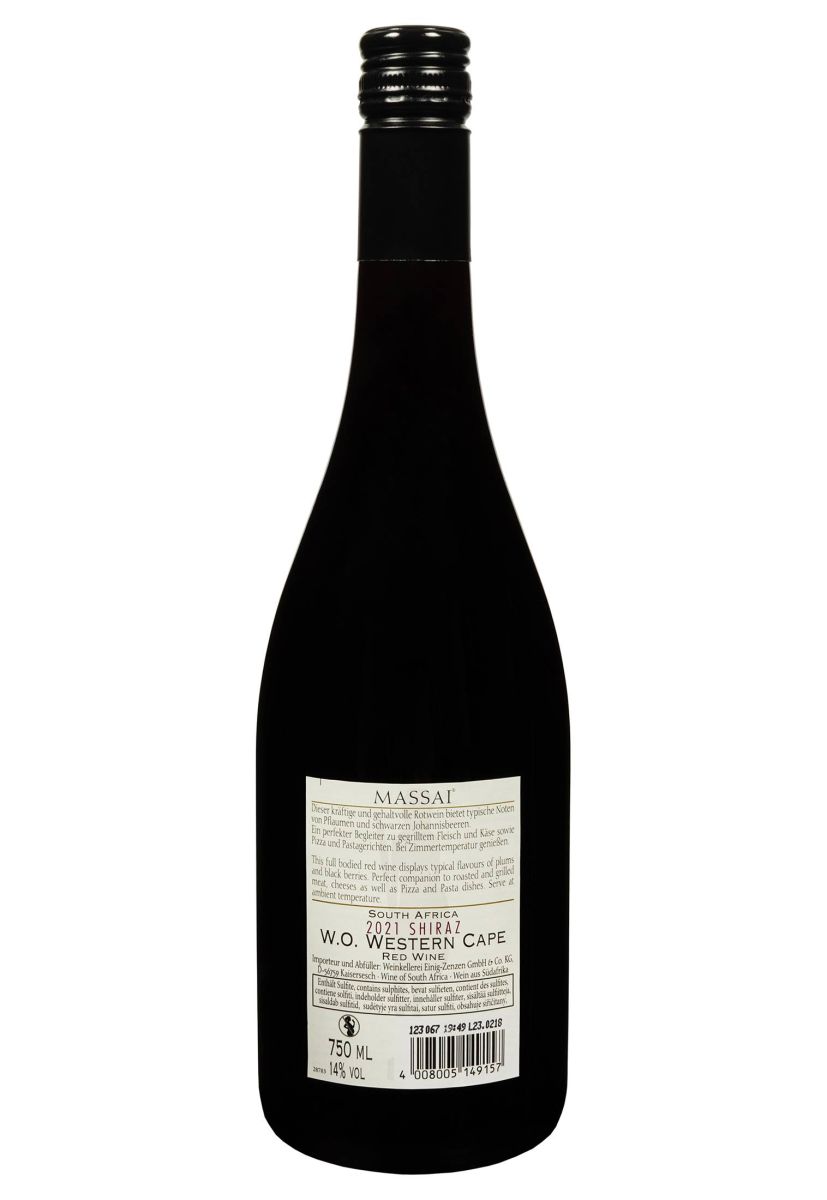 Вино Massai Shiraz Красное Сухое 0,75 л