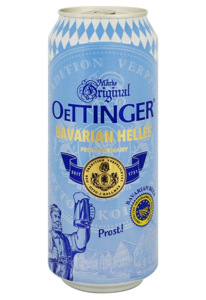 Пиво Oettinger Bavarian Helles ж/б 0.5 л