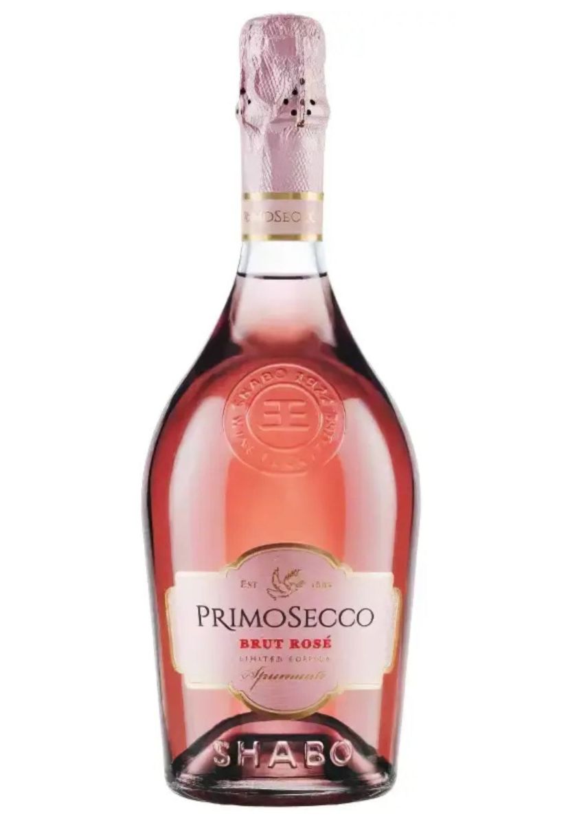 Вино игристое Primo Secco Brut розовое сухое 0,75 л