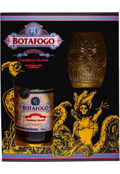 Ром Botafogo Spiced 40%, 0.7 л + бокал в подарочной упаковке