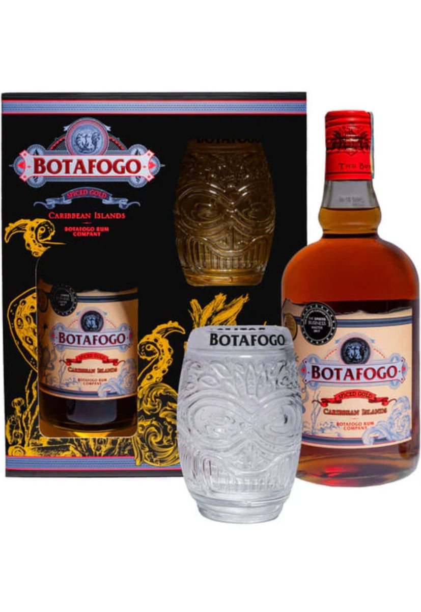 Ром Botafogo Spiced 40%, 0.7 л + бокал в подарочной упаковке