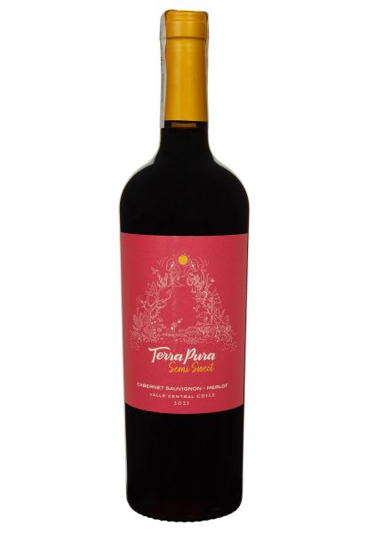 Вино Terra Pura Сabernet Sauvignon Merlot Червоне Напівсолодке 0.75 л